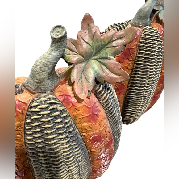 2 Decorative Textured Pumpkins - Picture 8 of 12